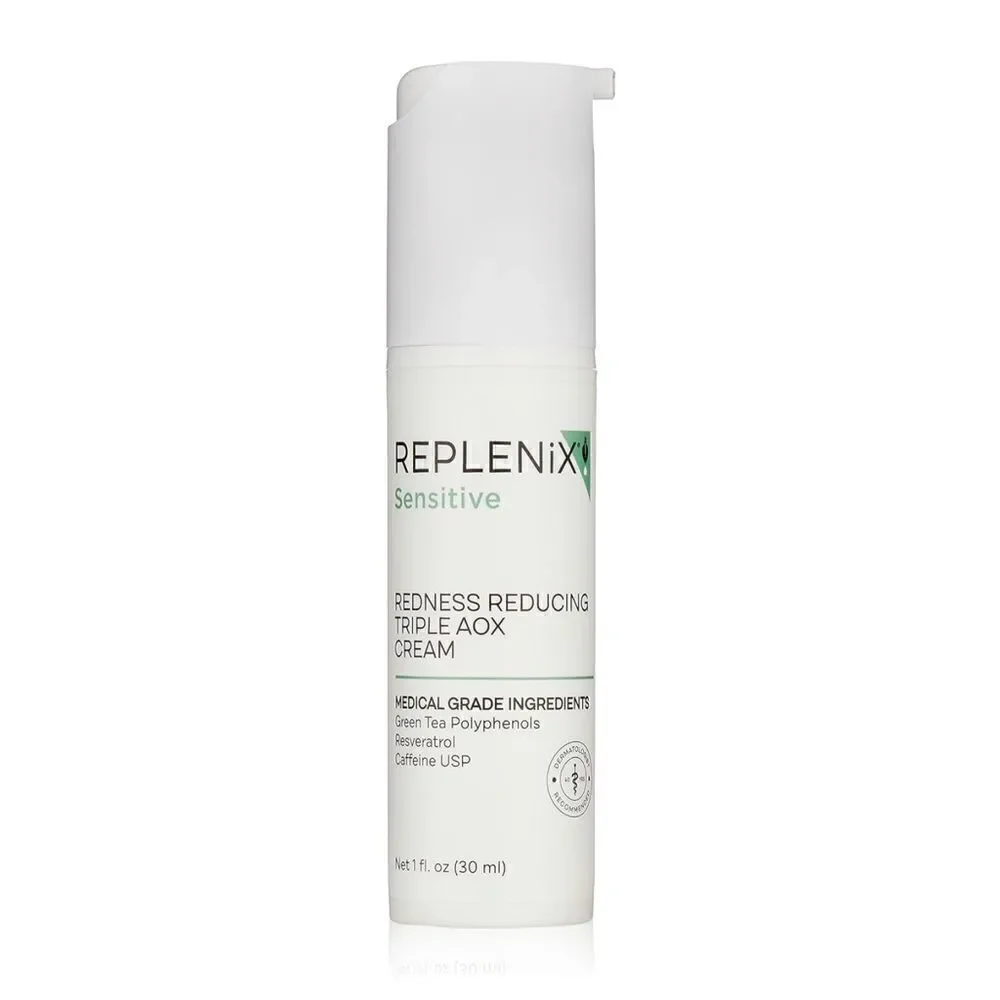 Replenix Redness Reducing Triple AOX Cream NEW , 1 oz.